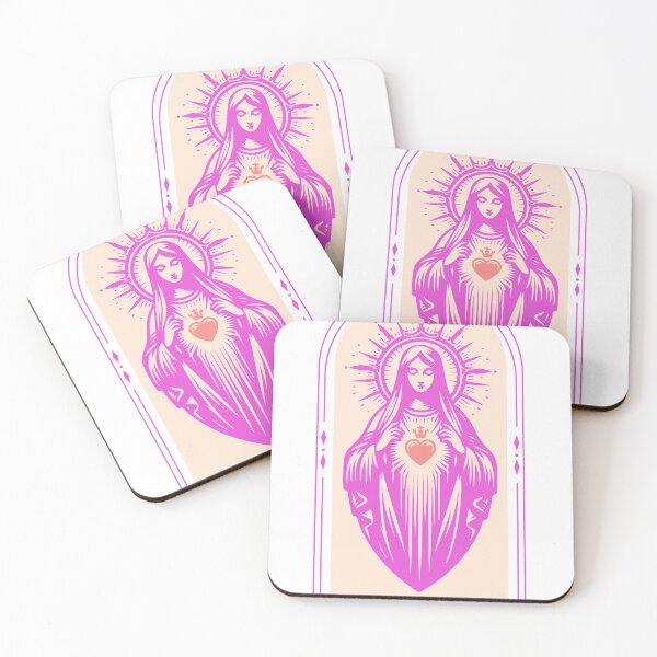 Item preview, John 13:34, The Virgin Mary Madonna in pink designed and sold by Holy Coast Threads (Formerly ChristianFlower).