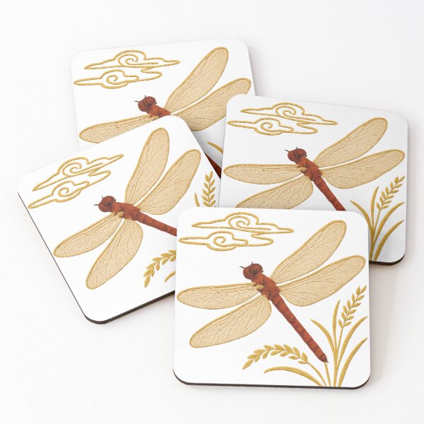 Item preview, Autumn and red dragonflies designed and sold by mayhaku.