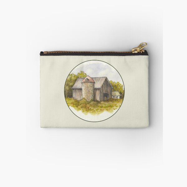 Item preview, Old Barn and Silo, Watercolor Painting, Country Summer designed and sold by JoyfulWhimsy.