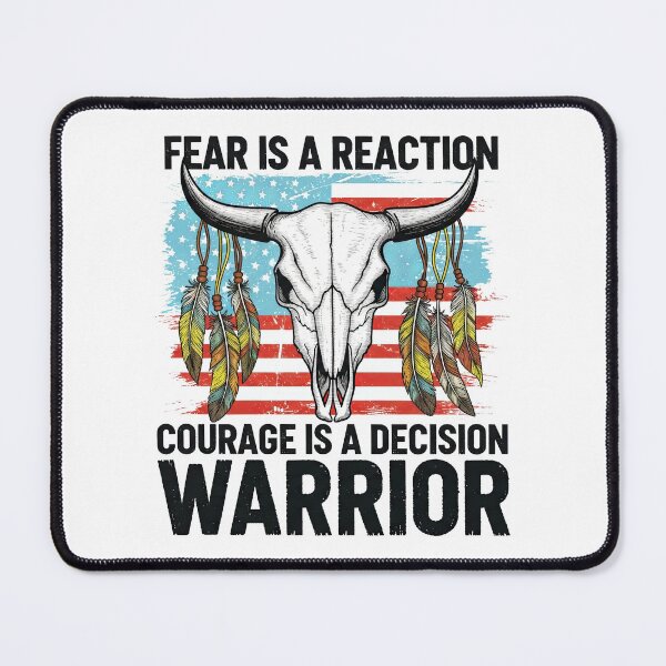 Item preview, Warrior Skull with Feathers and USA Flag designed and sold by TeeARTHY.