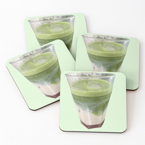 Item preview, Green Iced Matcha Latte Minimalistic Design  designed and sold by lucyjohnsn.