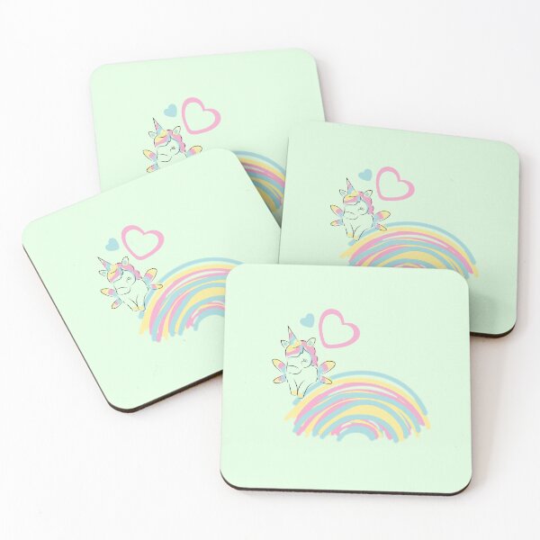 Item preview, Copy of Kids Unicorn Print on Light Bluish Green designed and sold by PrintsByAnnJ.