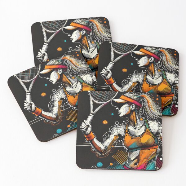 Item preview, Woman playing tennis designed and sold by PasivaCo.