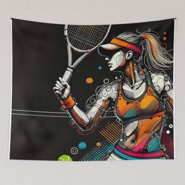 Item preview, Woman playing tennis designed and sold by PasivaCo.