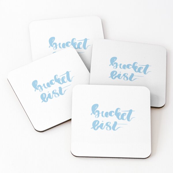 Item preview, Blue Bucket List Calligraphy Design  designed and sold by lucyjohnsn.
