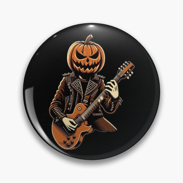 Item preview, Pumpkin Head Guitarist – Halloween Rock Tee designed and sold by mrGrayMan.