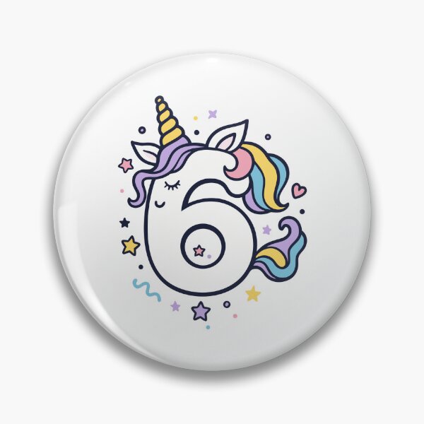 Artikelvorschau, Kinder Einhorn 6. Geburtstag 6 Jahre alt Sechster Bday entworfen und verkauft von Blok45.