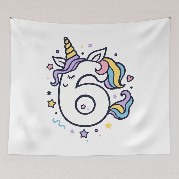 Item preview, Kids Unicorn 6th Birthday 6 Years Old Sixth Bday designed and sold by Blok45.