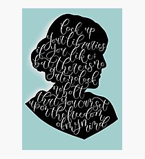 Virginia Woolf Quote and Silloette Photographic Print