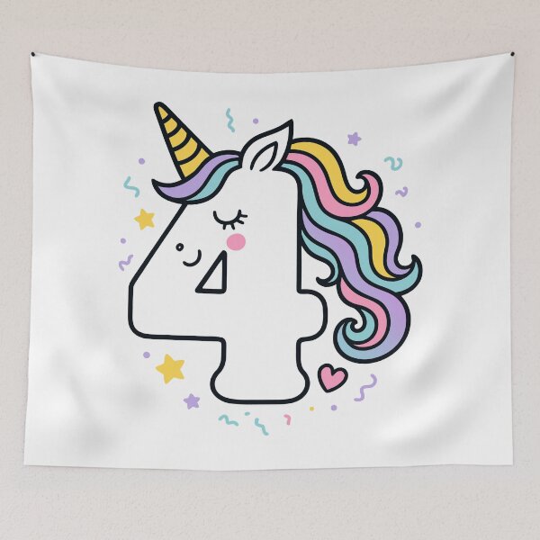Item preview, Kids Unicorn 4th Birthday 4 Years Old Fourth Bday designed and sold by Blok45.