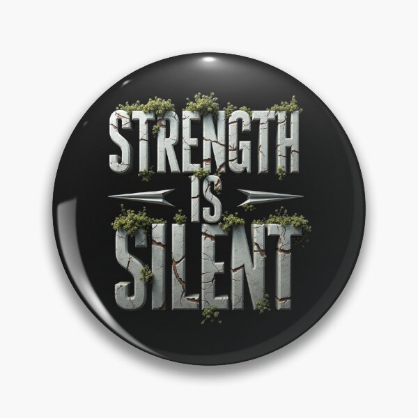 Item preview, Strength Is Silent | Rugged Stone Text Motivational Gym Shirt designed and sold by Adira-And-Mom.