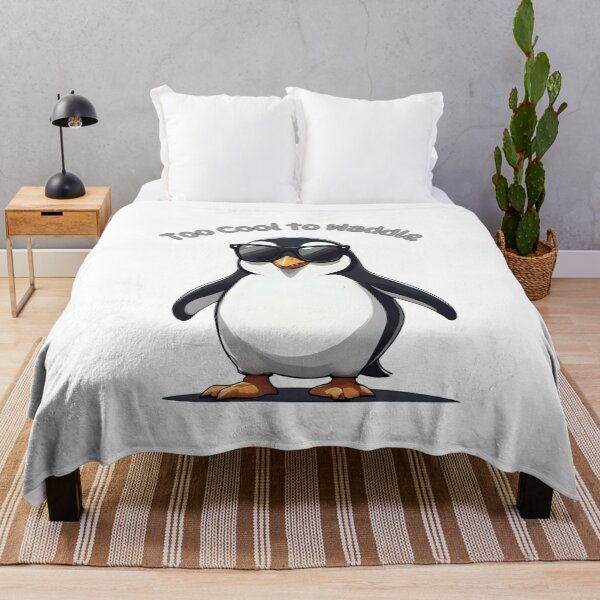 Aperçu de l'œuvre Trop cool pour se dandiner – Drôle de pingouin créée et vendue par Pixel--Threads.