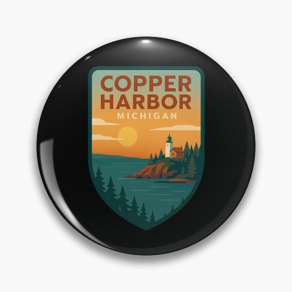 Item preview, Copper Harbor Michigan Modern Badge designed and sold by American Travels.