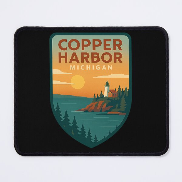 Item preview, Copper Harbor Michigan Modern Badge designed and sold by American Travels.