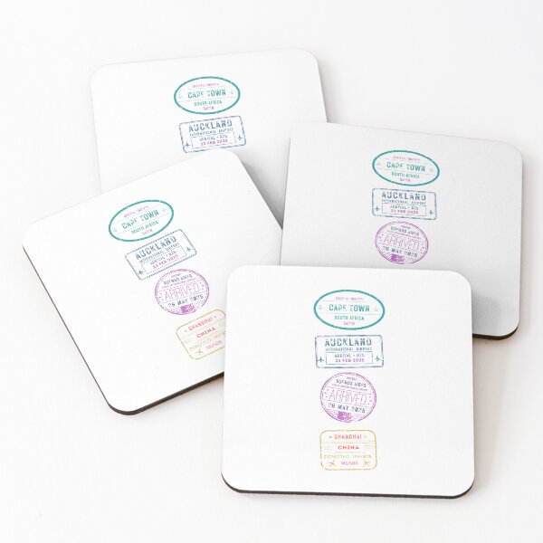 Item preview, Wanderlust Passport Stamp Pack - Aesthetic Travel Stickers designed and sold by annylands.