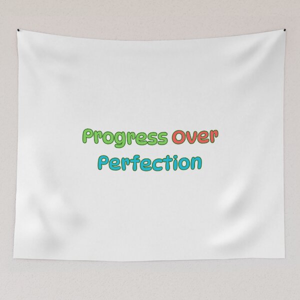 Item preview, Progress Over Perfection – Motivational Quote Design designed and sold by Pixel--Threads.
