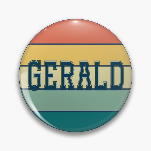 Item preview, Gerald Name Retro Circle designed and sold by Jeallan Designs.