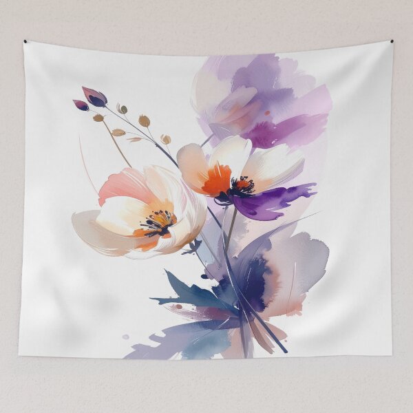 Item preview, Delicate flowers in watercolor – harmony of elegance and lightness designed and sold by LiskoDesign.