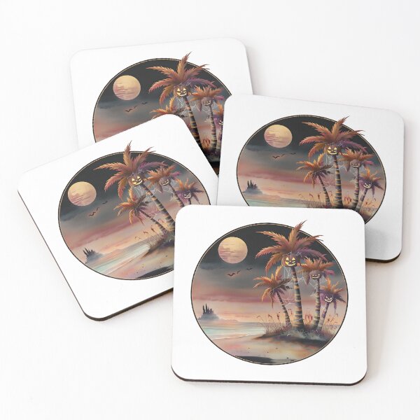 Item preview, Pumpkins on Palms – Tropical Halloween Vibes designed and sold by GoxyVision.