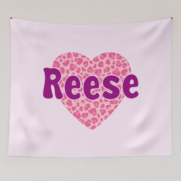 Item preview, Reese Name Pink Leopard Heart  designed and sold by Jeallan Designs.