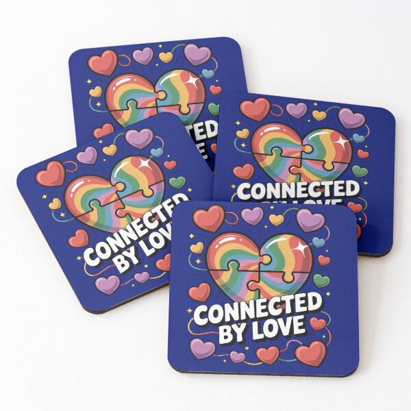 Item preview, Connected by Love – Autism Awareness Puzzle Heart Design designed and sold by GENX-AUTISM-DAD.