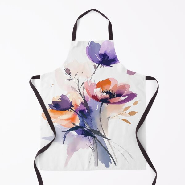 Item preview, Elegant watercolor blossoms in soft creamy purple tones designed and sold by LiskoDesign.