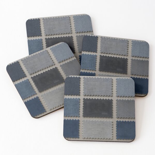Item preview, Denim Fabric Swatches Grid Pattern designed and sold by SassyArtistry.