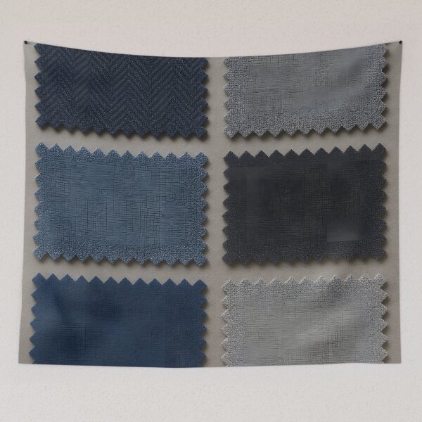 Item preview, Denim Fabric Swatches Grid Pattern designed and sold by SassyArtistry.