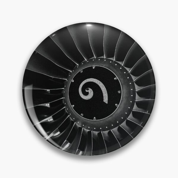 Item preview, Jet Engine Turbine Close-Up in Black and White designed and sold by FrankPeyPhoto.