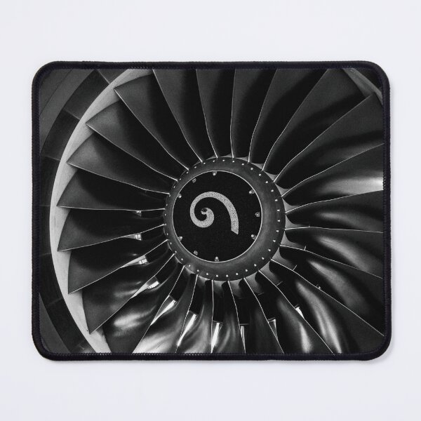 Item preview, Jet Engine Turbine Close-Up in Black and White designed and sold by FrankPeyPhoto.