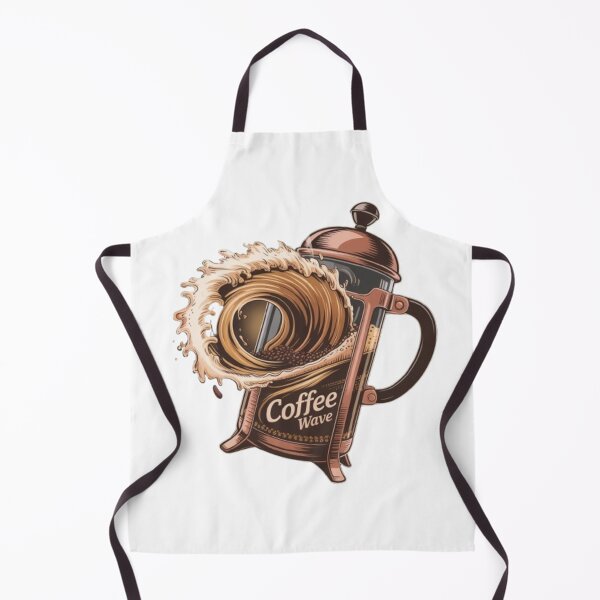 Item preview, Coffee Wave French Press – Barista Gift for Caffeine Lovers designed and sold by Zyric Art.