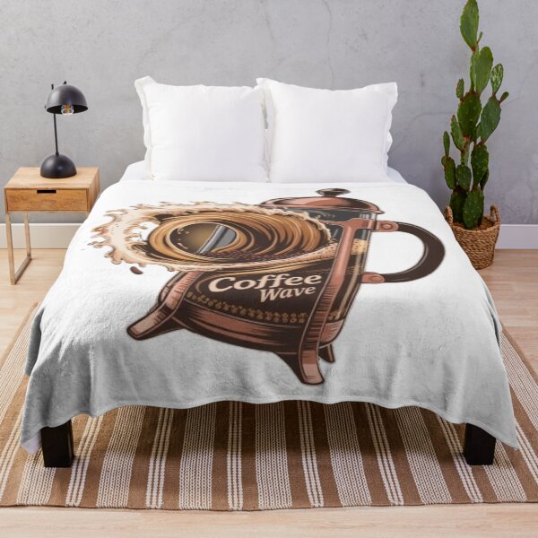 Item preview, Coffee Wave French Press – Barista Gift for Caffeine Lovers designed and sold by Zyric Art.