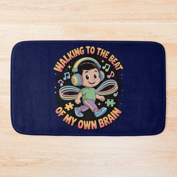 Item preview, Walking to the Beat of My Own Brain – Autism Pride Tee designed and sold by GENX-AUTISM-DAD.