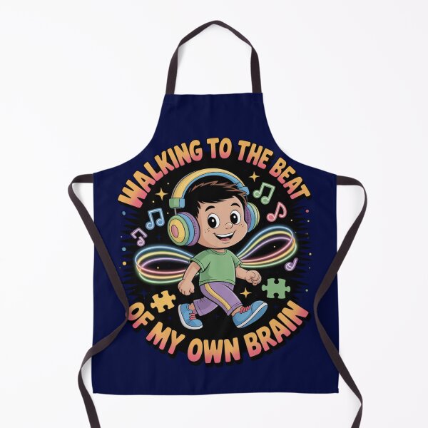 Item preview, Walking to the Beat of My Own Brain – Autism Pride Tee designed and sold by GENX-AUTISM-DAD.