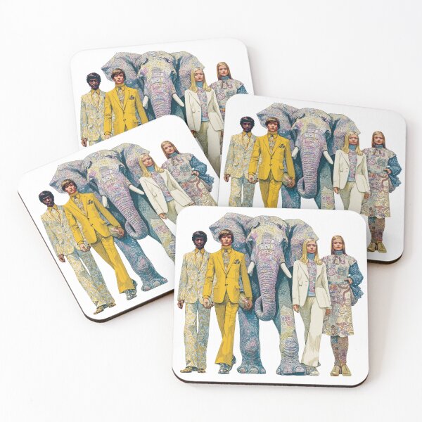 Item preview, Psychedelic Elephant & Retro Fashion – 1970s Pop Art designed and sold by casualnature.
