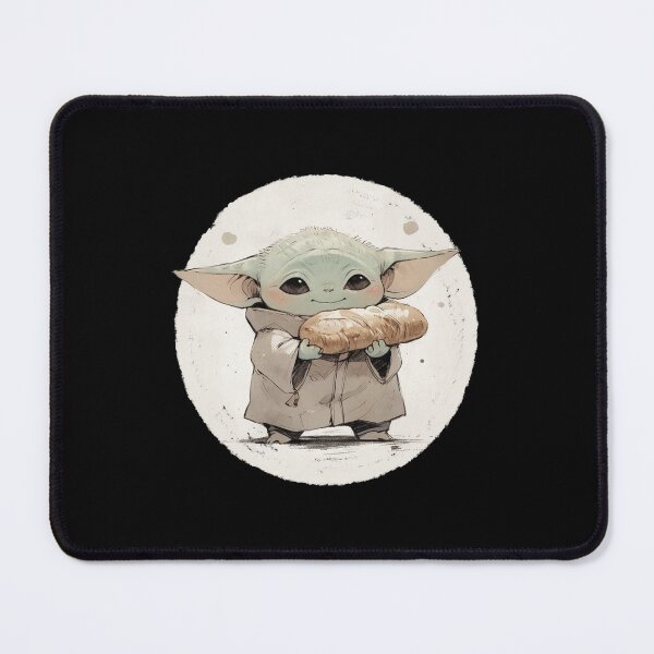 Item preview, BABY YODA WITH BREAD designed and sold by LIS AND MELIVERSO.