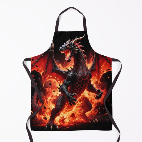 Item preview, Fiery Black Dragon designed and sold by LuckCraftStudio.