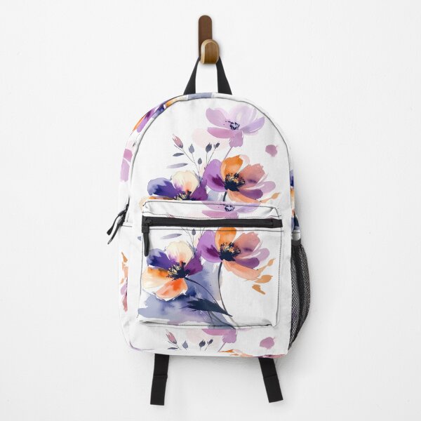Item preview, Elegant watercolor flowers in soft creamy purple-orange tones designed and sold by LiskoDesign.