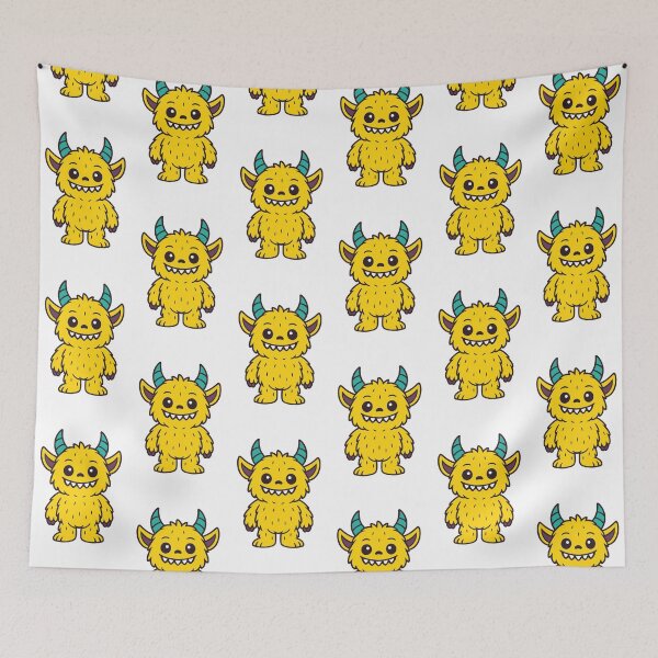 Item preview, Horned Yellow Monster designed and sold by LoveWithYou.
