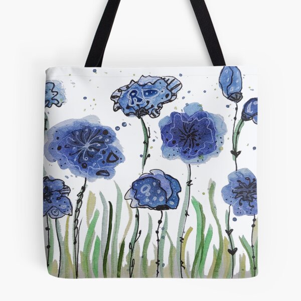 Item preview, Blue flowers designed and sold by MoSiArts.