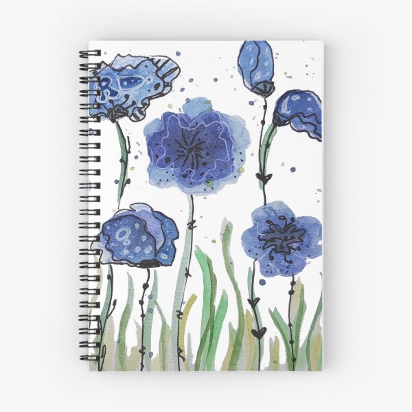 Item preview, Blue flowers designed and sold by MoSiArts.