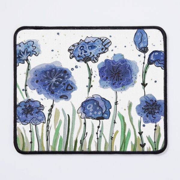Item preview, Blue flowers designed and sold by MoSiArts.