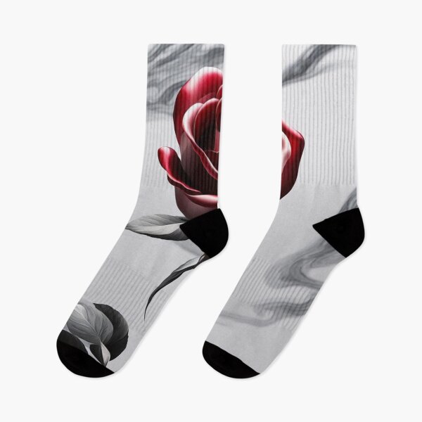 Item preview, Dark Red Gothic Rose with Black and Gray Leaves on Abstract Background designed and sold by Uniquely Yours.