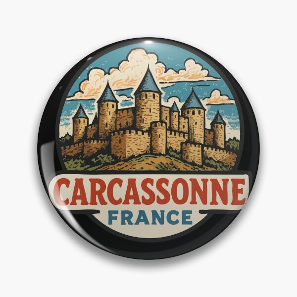 Item preview, Carcassone France Retro Travel designed and sold by TomFrontierArt.