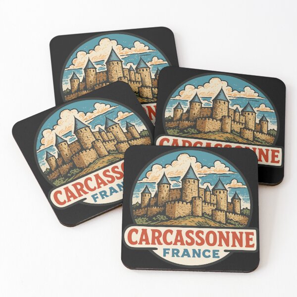 Item preview, Carcassone France Retro Travel designed and sold by TomFrontierArt.