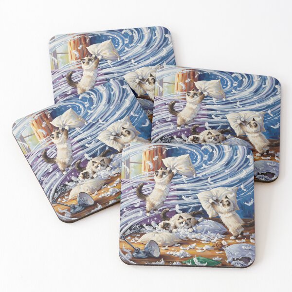 Item preview, Pillow Fight Fury designed and sold by GlassArtCraft.