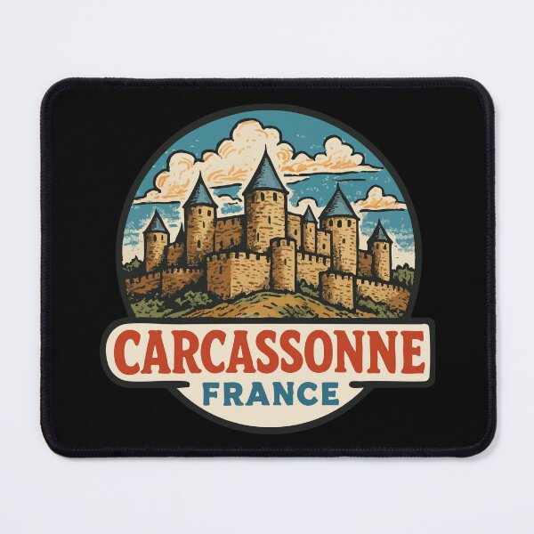 Item preview, Carcassone France Retro Travel designed and sold by TomFrontierArt.
