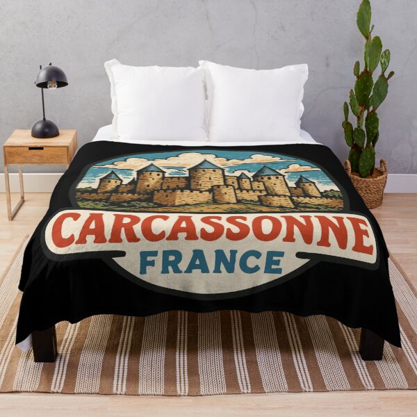 Item preview, Carcassone France Retro Travel designed and sold by TomFrontierArt.