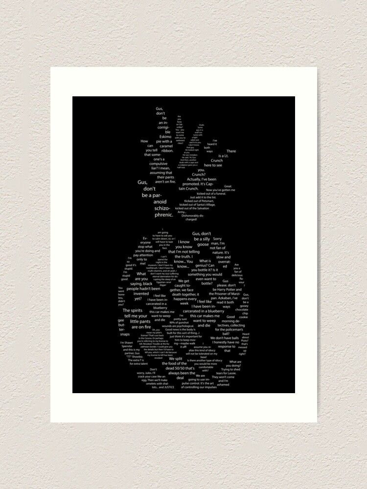 Psych Zitate Ananas Kunstdruck Von Serenamasonde Redbubble