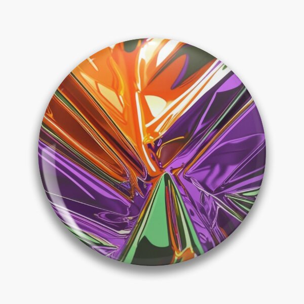 Item preview, Abstract Starburst Chrome in Orange, Purple, and Green designed and sold by Harmonic_Layers.